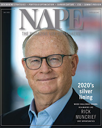 NAPE Magazine cover featuring a photo of Rick Muncrief of Devon Energy Corp.