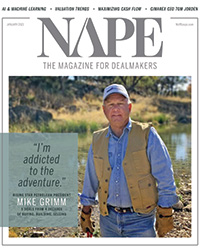 NAPE Magazine cover featuring photo of Dealmaker Mike Grimm, president of Rising Star Petroleum