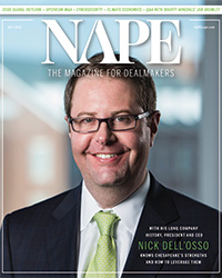 NAPE Magazine cover featuring a photo of dealmaker Nick Dell'Osso Jr. of Chesapeake Energy Corp.